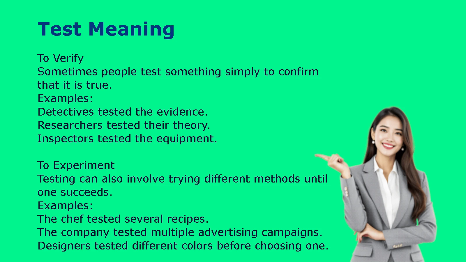 Test Meaning