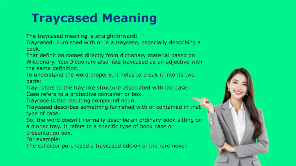 Traycased Meaning