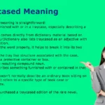 Traycased Meaning