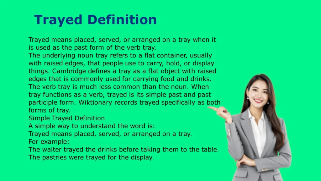 Trayed Definition