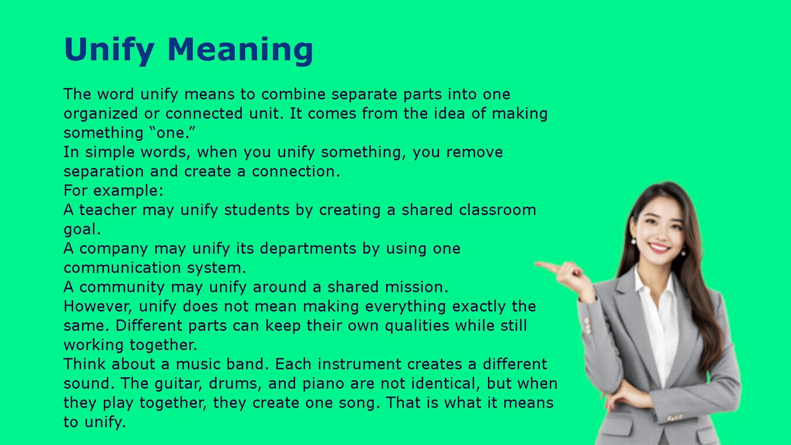 Unify Meaning