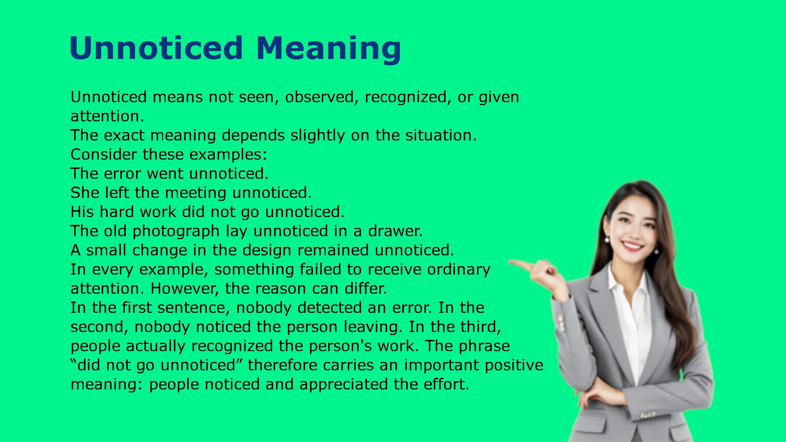 Unnoticed Meaning: