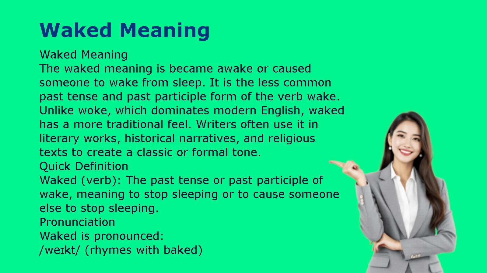 Waked Meaning