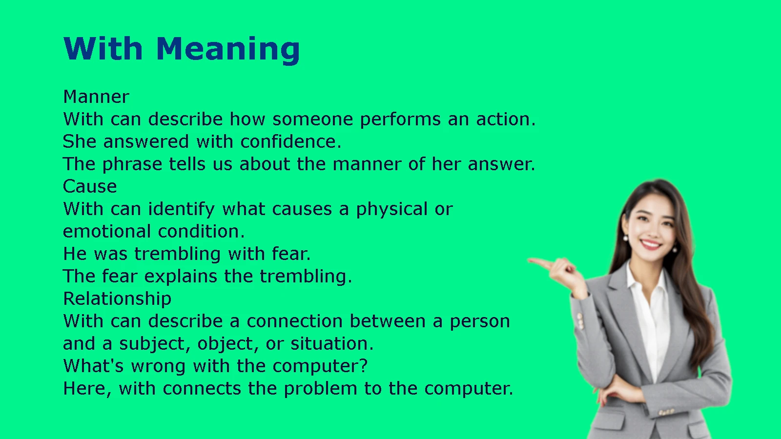 With Meaning