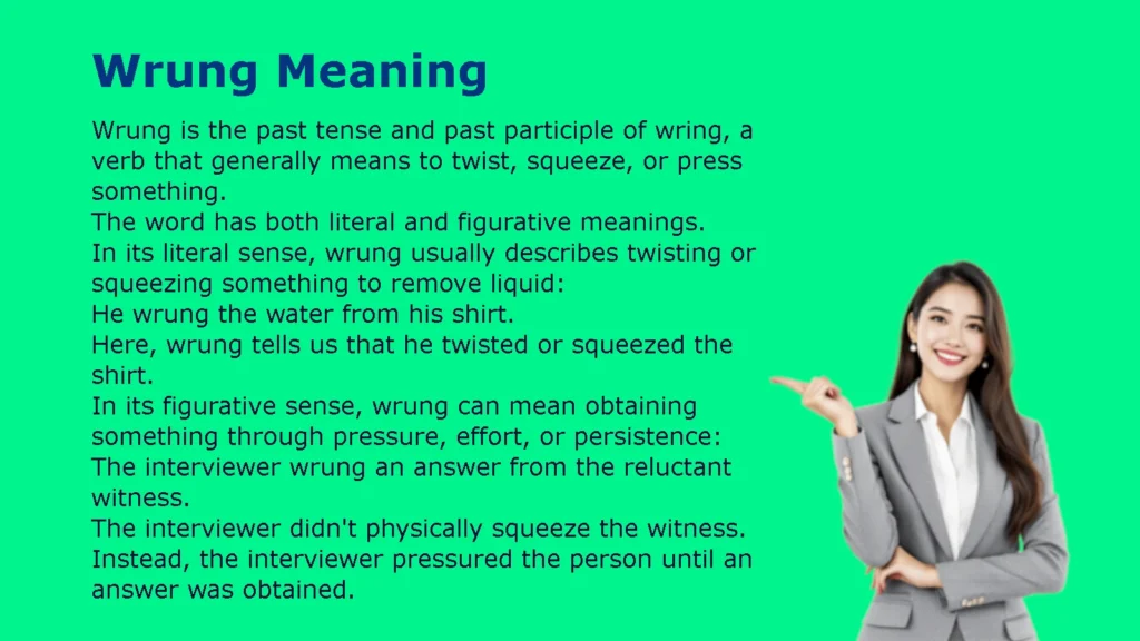 Wrung Meaning