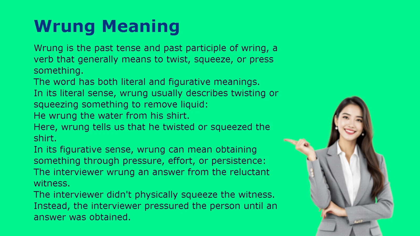 Wrung Meaning
