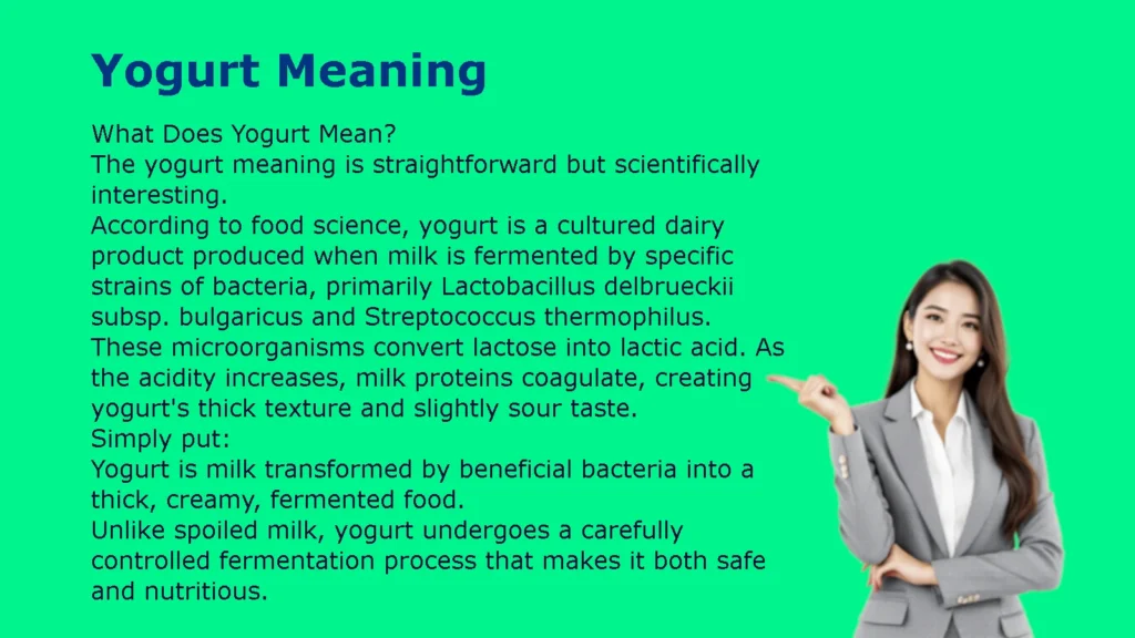 Yogurt Meaning