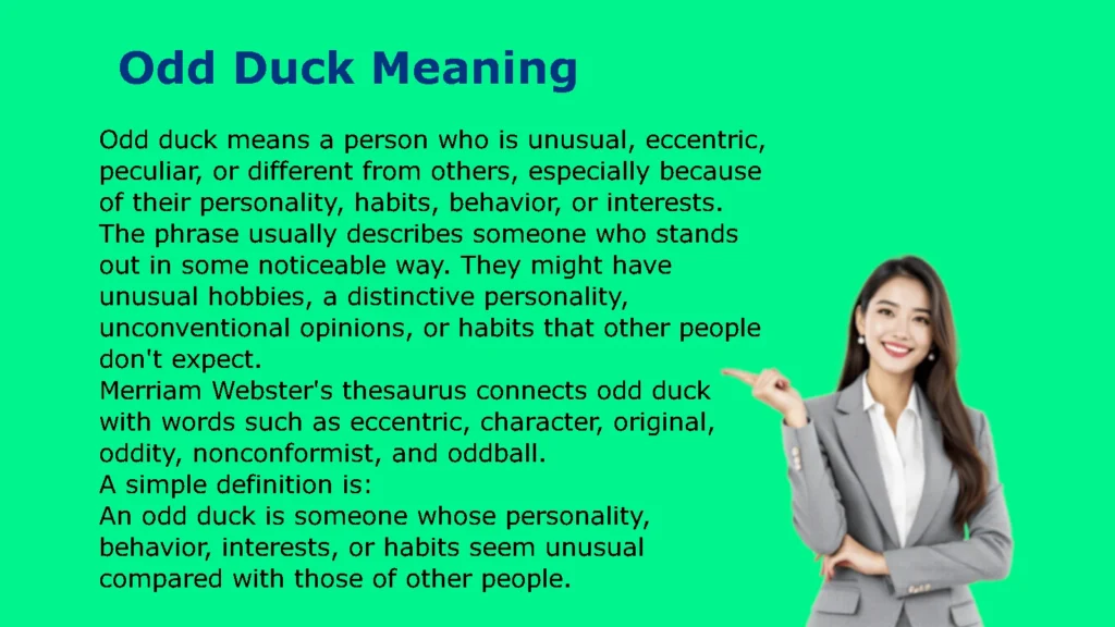 Odd Duck Meaning