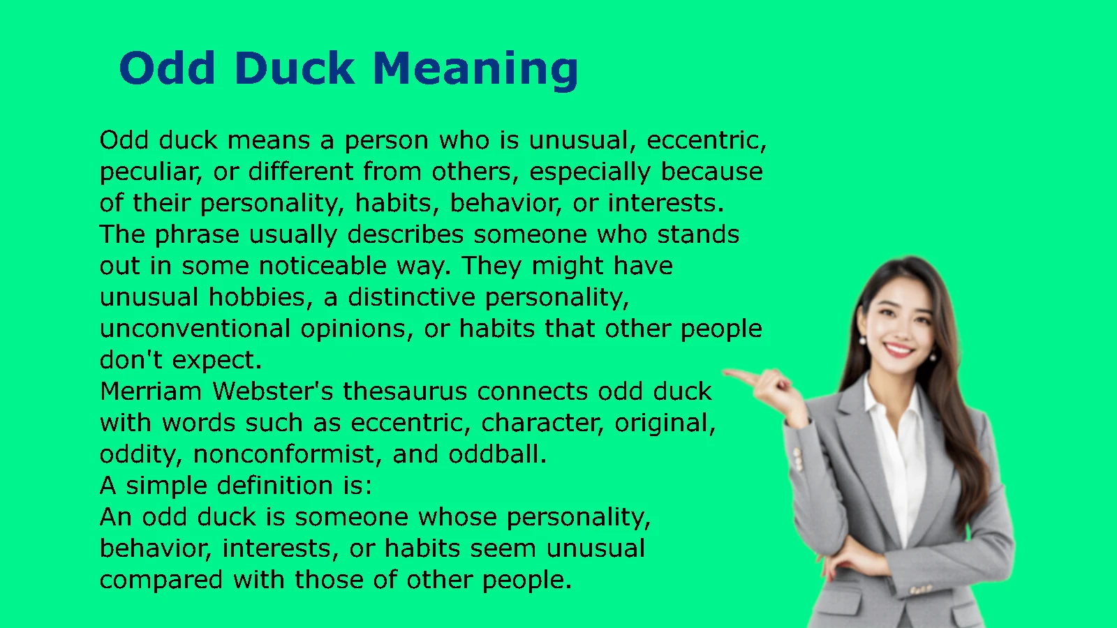 Odd Duck Meaning